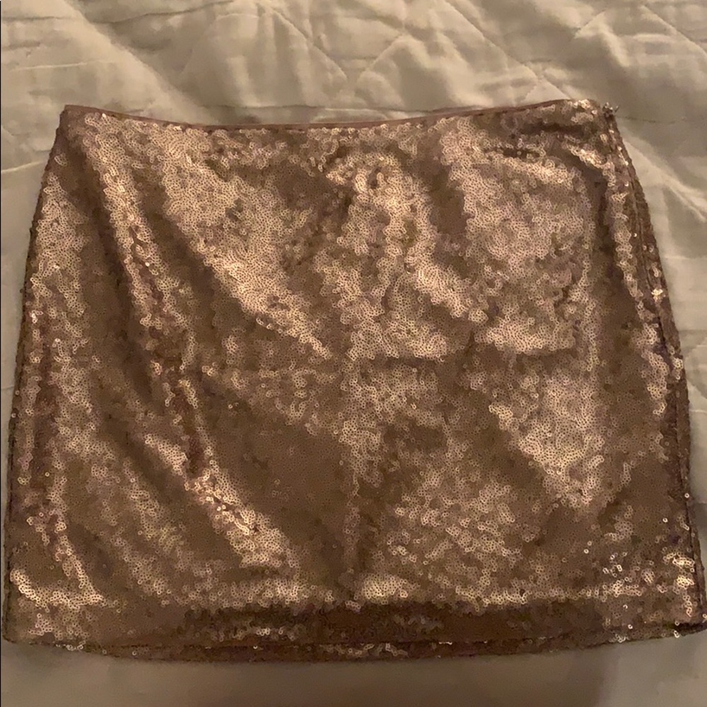 Gold sequin skirt